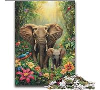 Jungle Elephant Puzzles for Adults Teens 2000pc Puzzle, Suitable for Ages 14 And Up Family Fun It Is Ideal As A Gift for The Whole Family (70x100cm)