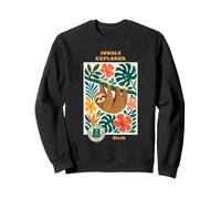 Jungle Explorer Sloth Kids Tropical Wildlife Adventure Sweatshirt