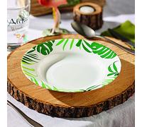 Jungle Fever 18pc Opal Glass Flower Dinner Set Dinnerware Tableware (6 Soup Bowls)