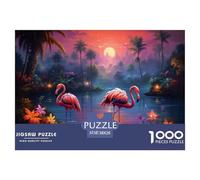 Jungle Flamingo Jigsaw Puzzles for Adults Kids Animal Puzzles 1000 Pieces Educational Games Home Decoration Gifts 38x26cm/1000pcs