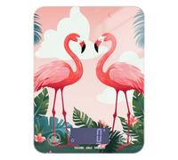 Jungle Flamingos Peach Portable Food Scale for Travel 11lb/0.18oz, 5kg/5g Kitchen Digital Scales with 4 Unit for Meal Prep Weight Loss Soap Making (Batteries not Included)