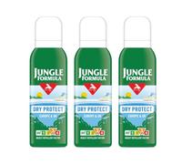 Jungle Formula Dry Protect Insect Repellent Spray 3 Pack x 125ml | Up to 6 Hours Protection Against Mosquitoes & Midges | Non-Greasy Bug Spray with Light Fragrance | Travel & Outdoor Protection