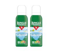 Jungle Formula Dry Protect Insect Repellent Spray Twin Pack 2 x 125ml | Up to 6 Hours Protection Against Mosquitoes & Midges | Non-Greasy Bug Spray with Light Fragrance | Travel & Outdoor Protection