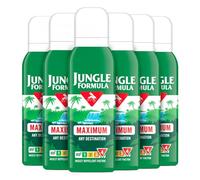 Jungle Formula Maximum 50% DEET Insect Repellent, 6 x 125ml Aerosols | IRF4 with 50% DEET for tropical travel, up to 8 hours against mosquitoes and 6 hours against ticks, aerosol format