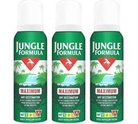 Jungle Formula Maximum Insect Repellent Spray, Up to 10 Hours Protection Against Mosquitoes, Midges & Biting Insects, 125ml (Pack of 3)