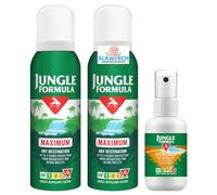 Jungle Formula Travel Pack - 2 x Maximum Spray125ml - 1 x Strong Spray 60ml Sold by Slamtech