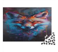 Jungle Fox 1000 Piece Puzzle Games Premium & Durable for Adults Fun Puzzles for Creativity And Mindfulness Challenging Jigsaw Puzzles for Adults And Family for Stress Relief 1000pcs (75x50cm)