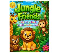 Jungle Friends: A Coloring Book with Hidden Surprises, Color Inspiration & Fun Animal Adventures: Color, Explore & Find Hidden Surprises | 10 Cute Baby Animals for Kids Ages 3-5