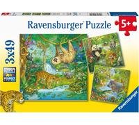 Jungle Fun Jigsaw Puzzles for Kids Age 5 Years Up - 3x 49 Pieces - Toys & Games