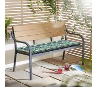Luxury Living Jungle Water Repellent Bench Seat Pad, Green