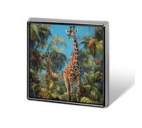 Jungle Giraffe Lapel Pin Brooches Square Fashion Brooch Pin Cute Button Badges Alloy Button Pins Enamel Pins Metal Pinback for Hat Shirt Clothing Bags