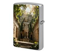 Jungle God Lighter Case Metal Double-Sided Lighter Cover Pocket Lighters Sleeve Windproof Lighters Accessories for Men Women