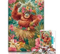Jungle Gorilla 1000 Piece Jigsaw Puzzle for Adults And Teenagers,Toys Educational Games Stress Relieving Suitable for Desktop Decoration (38x26cm)