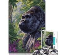 Jungle Gorilla 1000 Pieces Jigsaw Puzzles For Teens And Adults,for Educational Game Challenge Toy Unique Home Decor And Gifts (50x75cm)