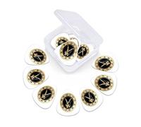 Jungle Guitar Picks 12 Pack Universal ABS Guitar Picks,Hibiscus and Bird of Paradise with Banana Leaves on Gray and White Foliage Backdrop,for Acoustic and Electric Guitar