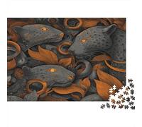 Jungle Jaguar,Puzzles Gemusterte Nachhaltige Puzzles Für Erwachsene Hochwertige Holzspielpuzzles 1000pcs (75x50cm)