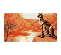 Jungle Kangaroo-433 Cushioned Kitchen Runner Rug Mat Stain Resistant, Easy Wipe Clean for House Sink Office,15.7"x29.5"in