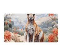 Jungle Kangaroo-451 Cushioned Kitchen Runner Rug Mat Stain Resistant, Easy Wipe Clean for House Sink Office,15.7"x29.5"in