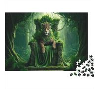 Jungle King Throne Adult Jigsaw Puzzle, 1000 Pieces, 70x50cm/1000pcs, to Return to Whenever Time Permits; Low-dust White Cardboard Pieces