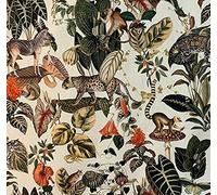 Jungle Kingdom Cotton Fabric by The Meter Animals Sewing Material by Yards Zebra Leopard Animal Textile for Upholstery Pillows Arts Crafts