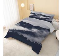 Jungle Landscape Coverless Duvet Double 7.5 Tog, Nature Soft Hypoallergenic Quilt for Boys Girls, Plants Lightweight Comforter Set for All Seasons, Easy Care Bedding for Bedroom Decor Q&83