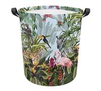 Jungle Landscape with Wild Animals Laundry Basket with Handles Laundry Hamper Storage Basket for Laundry Room Pillows Blankets Clothes
