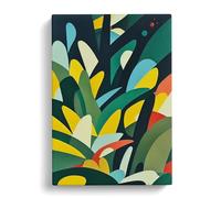 Jungle Leaves Canvas Print | Gallery Wrapped 30mm Frame Wall Art | 30x20 inches | Ready to Hang | Abstract Floral Picture | Living Room Bedroom Lounge Office