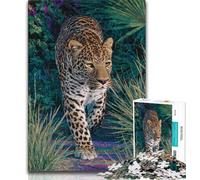 Jungle Leopard 1000 Piece Jigsaw Puzzle for Adults And Teenagers,Quiz Game Wall Decoration Unique Birthday And Xmas Gifts 50x75cm