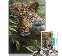 Jungle Leopard 1000 Piece Jigsaw Puzzles for Teenagers,Stress Reliever Difficult Challenge Unique Home Decor And Gifts (38x26cm)