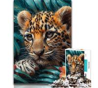 Jungle Leopard 1000 Pieces Jigsaw Puzzle for Adults& Teens,Challenging Game And Family Play for Is Ideal As A Gift for The Whole Family (50x75cm)