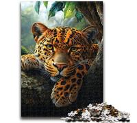 Jungle Leopard Adult Jigsaws 1000 Pieces Difficult,Family Game Stress Reliever Difficult Challenge Secret Santa Gifts (50x75cm)
