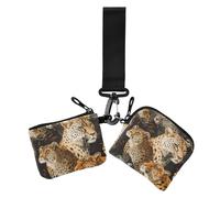 Jungle Leopard Cool Women's Coin Purses Card Cases Large Capacity Zipper Wallet Coin Bag with Zipper Coin Pocket for Ladies 2 Packs, jungle leopard cool, One Size, Print Art