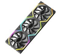 Jungle Leopard Galaxy 120mm PC Case Fan, ARGB and PWM Cooling Fans PC, Axle Core Double Ring CD Pattern Module Computer Fans, Daisy-Chain 5V RGB Fan (Black 3 Pack)