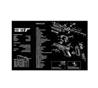 Jungle Leopard Gun Cleaning Rubber Mat Mouse Pad Parts Diagram For AR15 AK47 GL0CK SIG 1911(GL0CK)