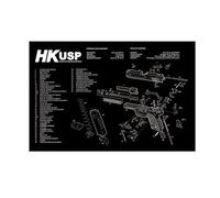 Jungle Leopard Gun Cleaning Rubber Mat Mouse Pad Parts Diagram For AR15 AK47 GL0CK SIG 1911(HK U SP)