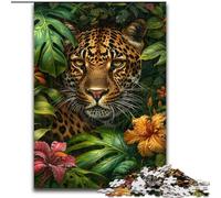 Jungle Leopard Jigsaw Puzzles 1000 Pieces for Adults Teens, for Age 14+ Home Art Decor Family Games Christmas Birthday Gifts (50x75cm)