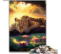 Jungle Leopard Jigsaw Puzzles for Adults, Educational Stress Relief Toy for Is Ideal As A Gift for The Whole Family 50x75cm