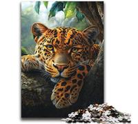Jungle Leopard Jigsaw Puzzles for Adults Teenagers Jigsaws Puzzle,Challenging To Complete But Fun And Humorous Birthday Present,Gifts,Wall Art (70X100cm)