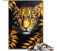 Jungle Leopard Jigsaw Puzzles for Adults Teenagers Jigsaws Puzzle, for Age 14 Years And over Stress Relief Christmas Game Presents for Women (50x75cm)