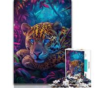 Jungle Leopard Jigsaw Puzzles for Teenagers 1000 Jigsaws,Educational Game Challenge Toy Wall Decoration Unique Birthday And Xmas Gifts (38x26cm)