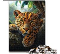 Jungle Leopard JigsawPuzzle 1000 Pieces for Adults, Challenging Game Toys Wall Decoration Unique Birthday And Xmas Gifts (50x75cm)