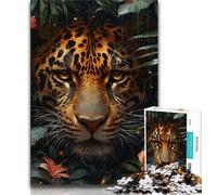 Jungle Leopard JigsawPuzzle 1000 Pieces for Adults,Challenging To Complete But Fun And Humorous Unique Home Decor And Gifts (50x75cm)