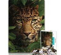 Jungle Leopard Jigsaws Puzzles 1000 Pieces for Adults Gifts,Decompressing Intellectual Educational Toy Great Gifts And Toys (50x75cm)