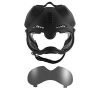 Jungle Leopard K9 Hunting Dog Tactical Helmet Outdoor Protection Goggles for Belgian Dutch Terrier German Shepherd Average-sized(BK)