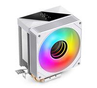 Jungle Leopard KF200 Mini CPU Cooler|CPU Temperature Display|2200 RPM Colored Light 90mm Fans|2 Heat Pipe Cooling|Lower Noise ≤28DBA|for Intel 115X/1200/17XX/1366 AMD FM1/FM2/AM2/AM3/AM4/AM5 (White)