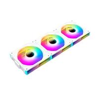 Jungle Leopard PC Fan 120 Fan Infinity Mirror Module Daisy-Chain 5V ARGB PWM Case Fans 120mm Triple Pack Suitable for Computer Case & CPU Cooling (White)