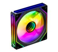 Jungle Leopard Prism6 PRO ARGB X3 Computer Case Fan,Infinite Mirror Light Effect Design Cooling Fan, 120mm CPU Fan PWM 1600RPM 2MMH20 HDB Bearing for PC Fans(Black Forward)