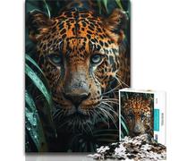 Jungle Leopard Puzzles 1000 Pieces for Teenagers,Help The Brain Exercise Addictive Toys to Cultivate Patience Parent-child Interaction (38x26cm)