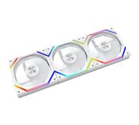 Jungle Leopard SR120 X3 Fans，120mm ARGB and PWM Case Fan，Axle Core Double Ring CD Pattern Module，Daisy-Chain 5V ARGB Fans 120mm Triple Pack Suitable for Computer Case (White Reverse)
