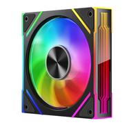 Jungle Leopard Star Stone V2 ARGB Computer Case Fans, Double Sided Infinity Mirror Design, 120 mm CPU Fan PWM 1850RPM for PC Chassis&CPU Cooler&Desktop Case Fan (Black, Forward)